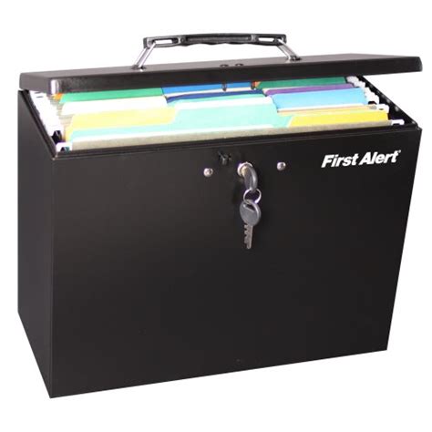 first alert 3050f steel hanging folder file box black|Customer Reviews: First Alert Steel File Box Black .